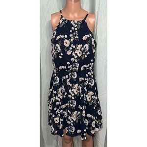 NEW WITH TAGS  beautiful Francesca’s BLUE RAIN Floral Dress size Small